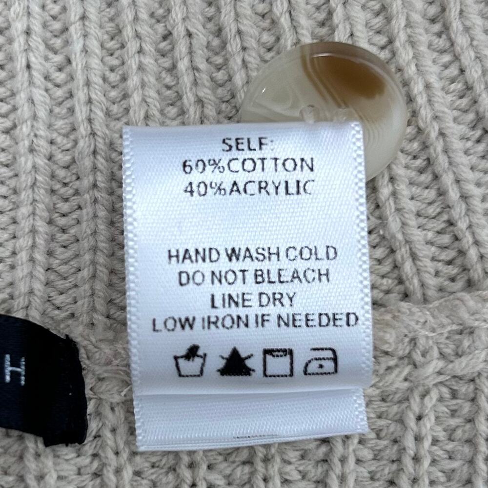 Blue Blush Cotton Blend Knit Fishermen Coastal Beige Polo Henley Romper MEDIUM - Picture 9 of 11